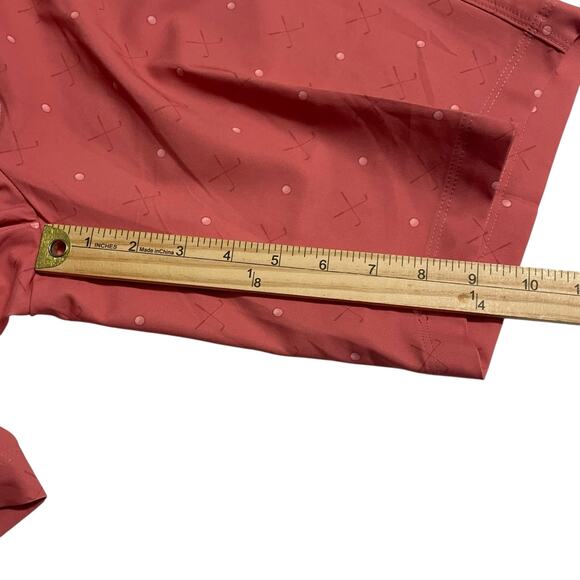 Greg Norman Mens Golf Shorts Size 32 Golf Ball Print Zip Fly Mid Rise Quick Dry - Picture 9 of 10